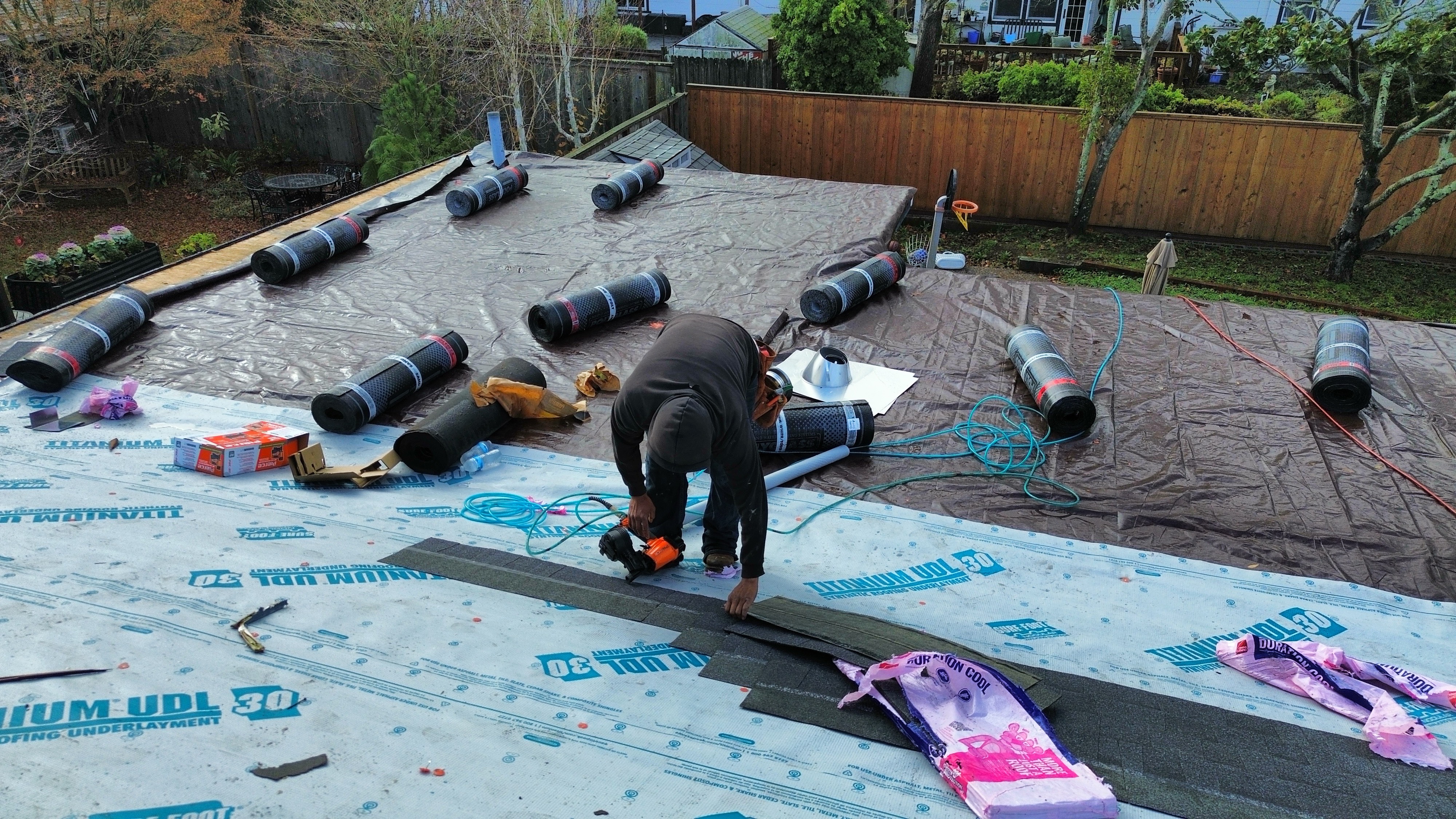 Golden Heights Roofing - Full deck inspection and synthetic underlayment installation in Santa Rosa