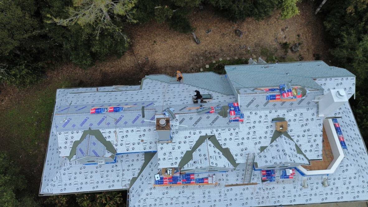 Lifetime GAF architectural shingles installed with deep shadow lines