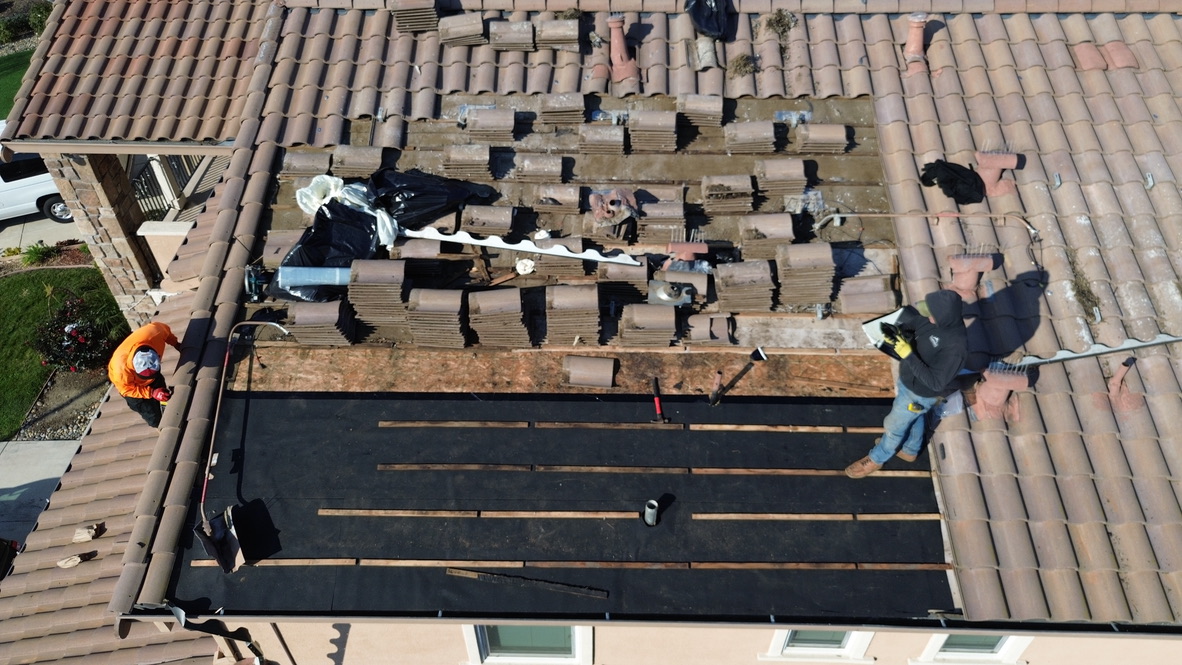 Premium clay tile roof showcasing expert installation by Golden Heights Roofing