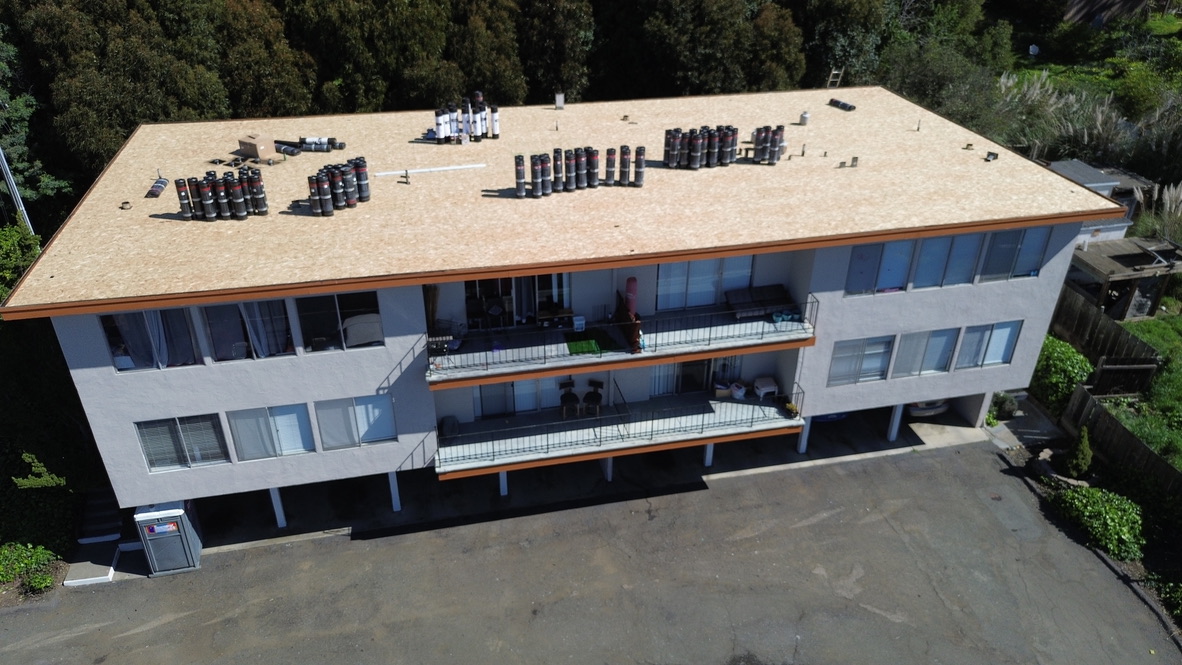 New roof installation in progress