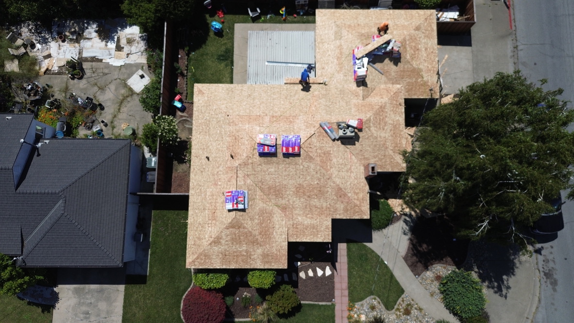 Completed new roof with architectural design